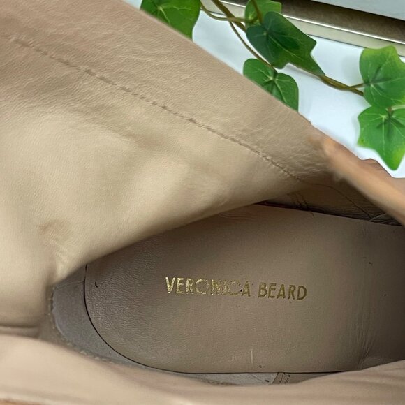 Veronica Beard Viv Booties Natural Leather Upper Ankle Heeled Buckle Boots 9.5 - Picture 14 of 16